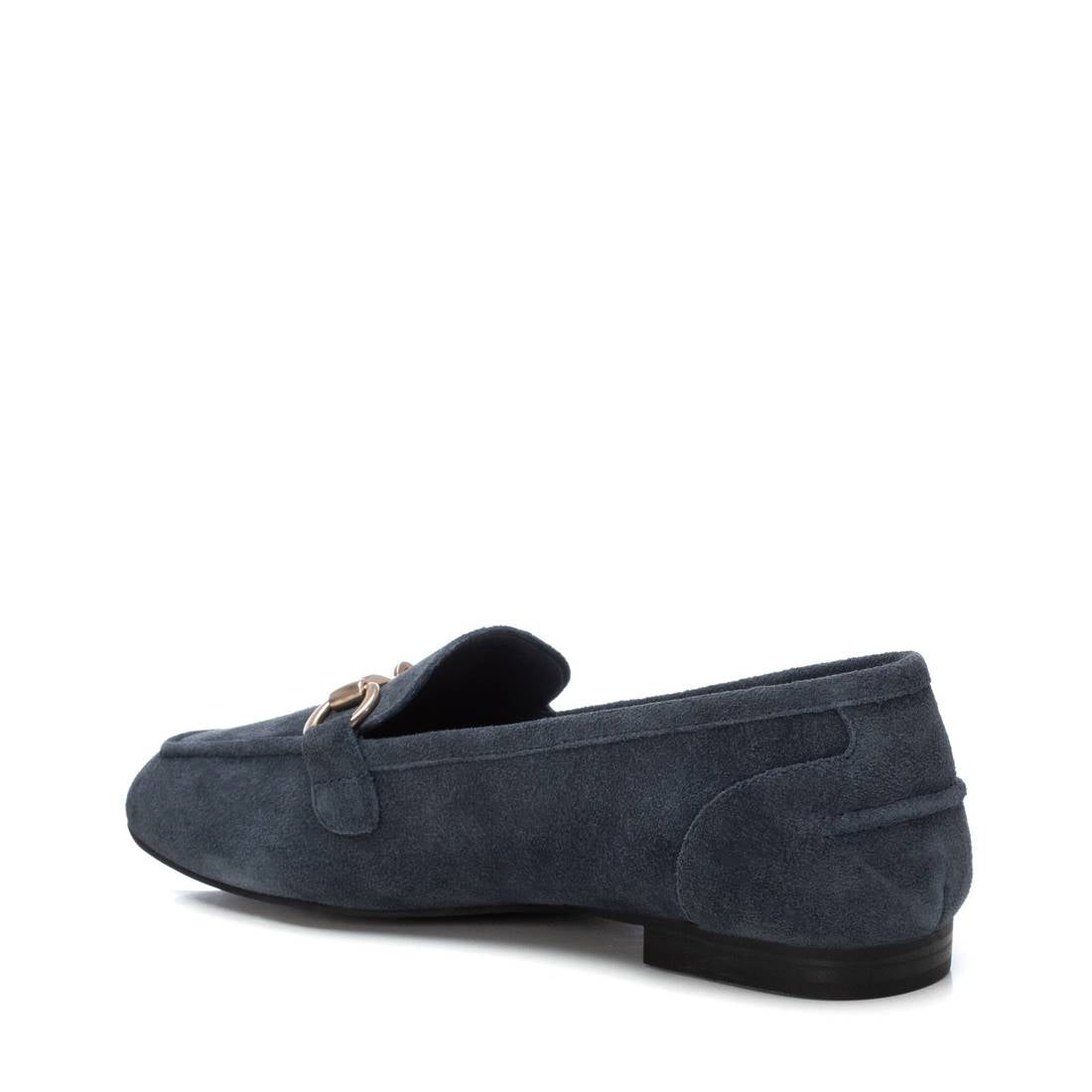 Carmela 16217505 mocassin cuir bleu marine plat