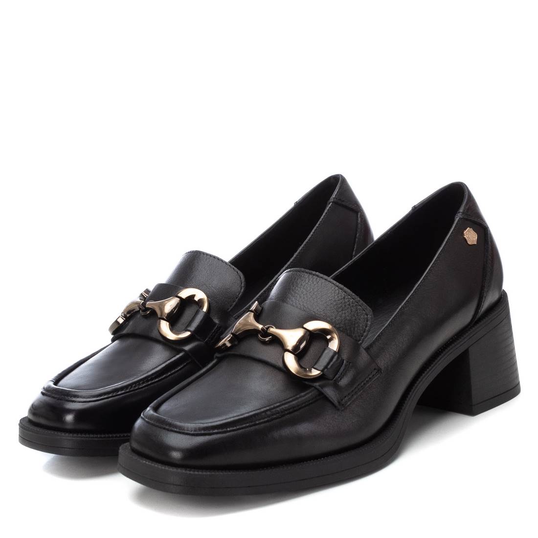Carmela 16200102 mocassin cuir noir talon moyen 35-41