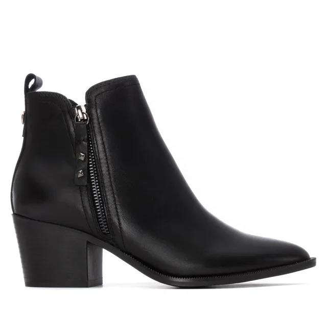 Carmela 16258501 bottine noire à talon zip latéral