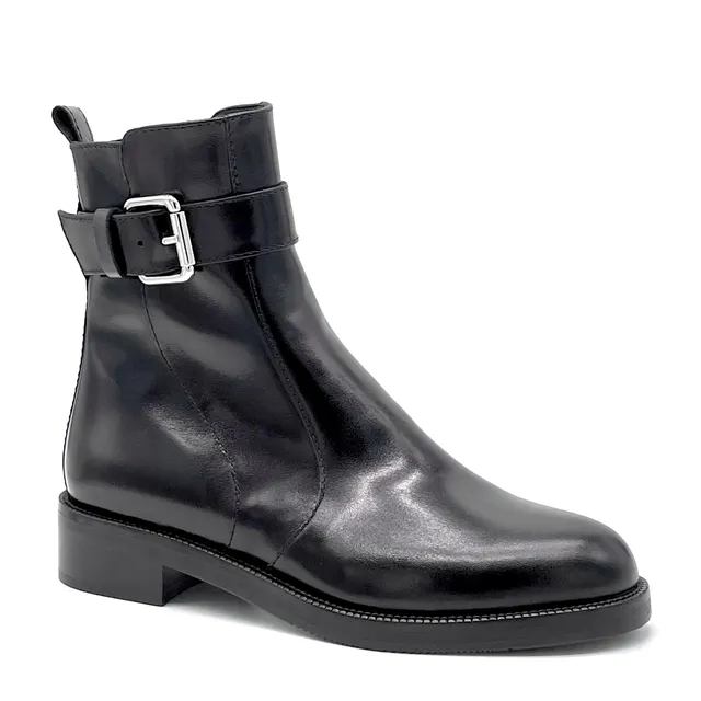 Elata 51530 bottines cuir noir boucle 3,5 cm