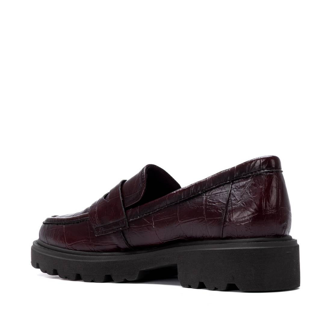 Carmela 16427003 mocassins femme bordeaux synthétique talon
