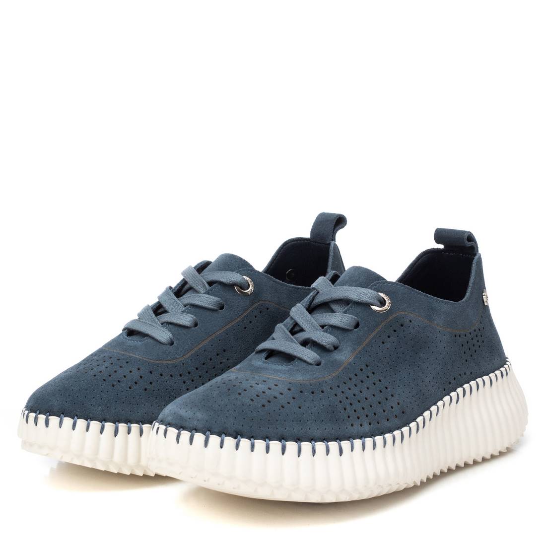 Carmela 16232505 mocassin cuir bleu marine lacets