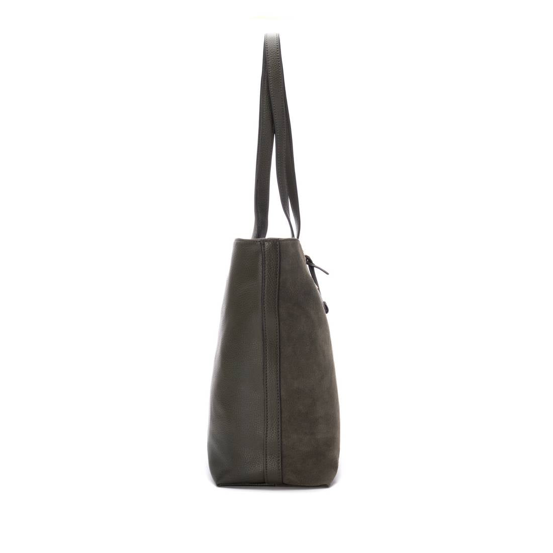 Carmela 18616203 shopper cuir kaki 31x46x17cm