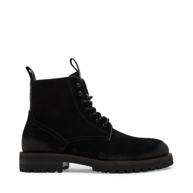 Steve Madden Montana Boots Homme Noir Daim Lacets
