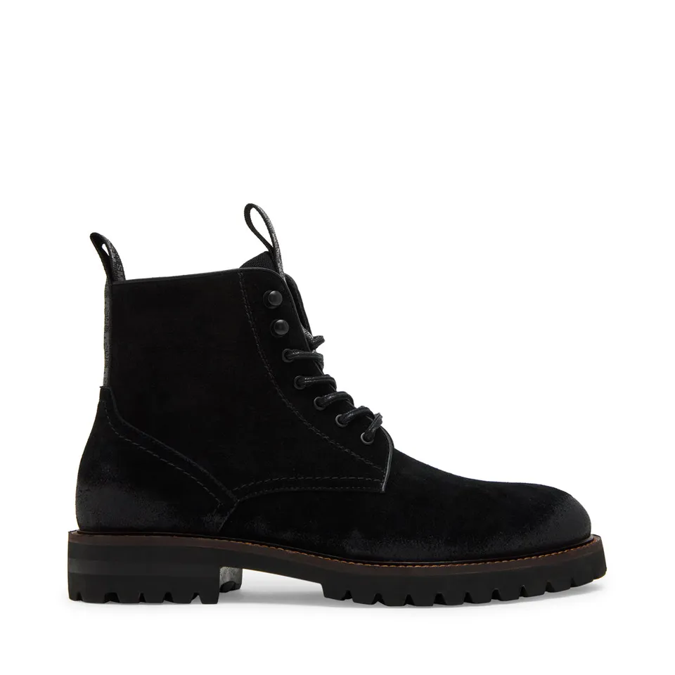 Steve Madden Montana Boots Homme Noir Daim Lacets