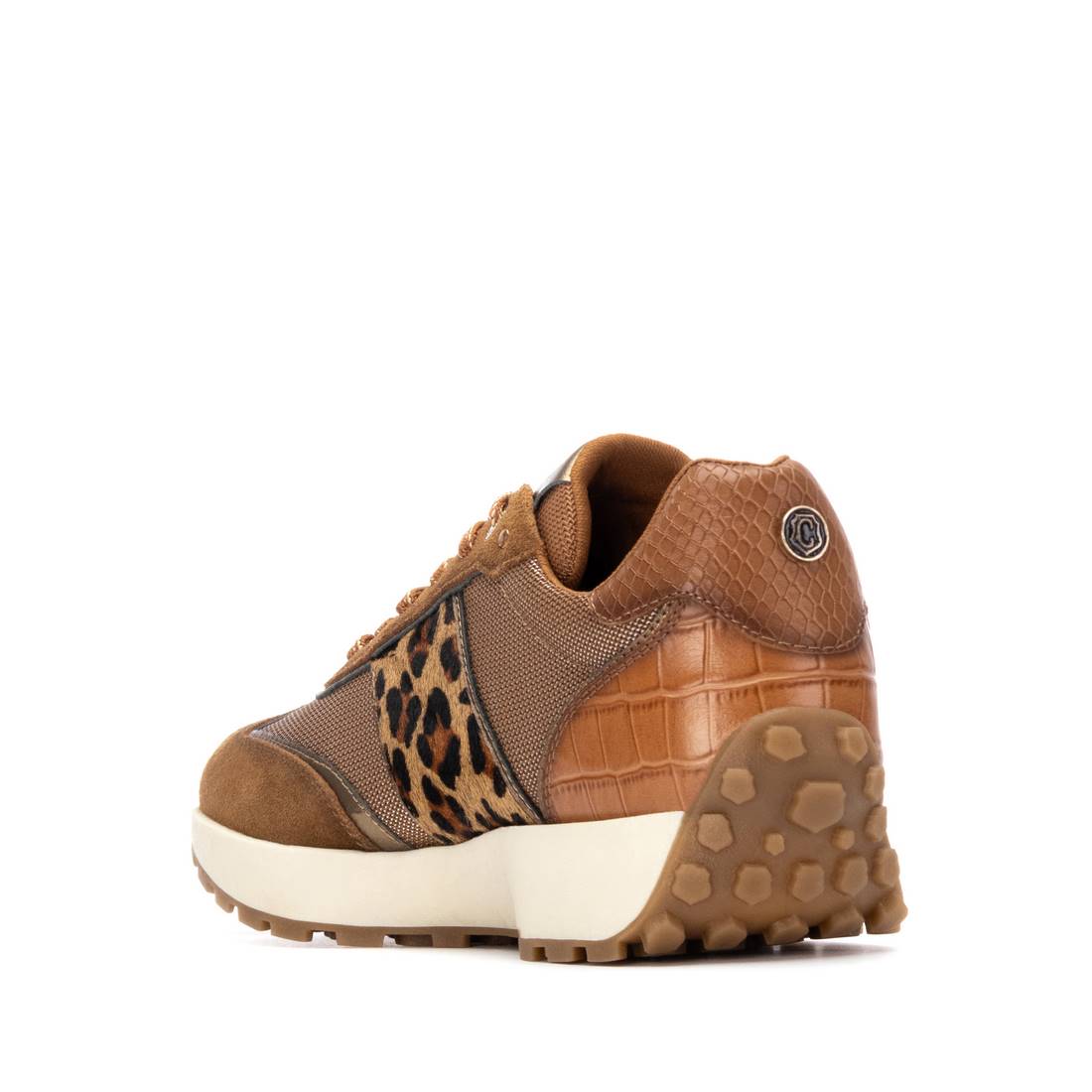 Carmela 16270201 sneaker femme camel effet coco