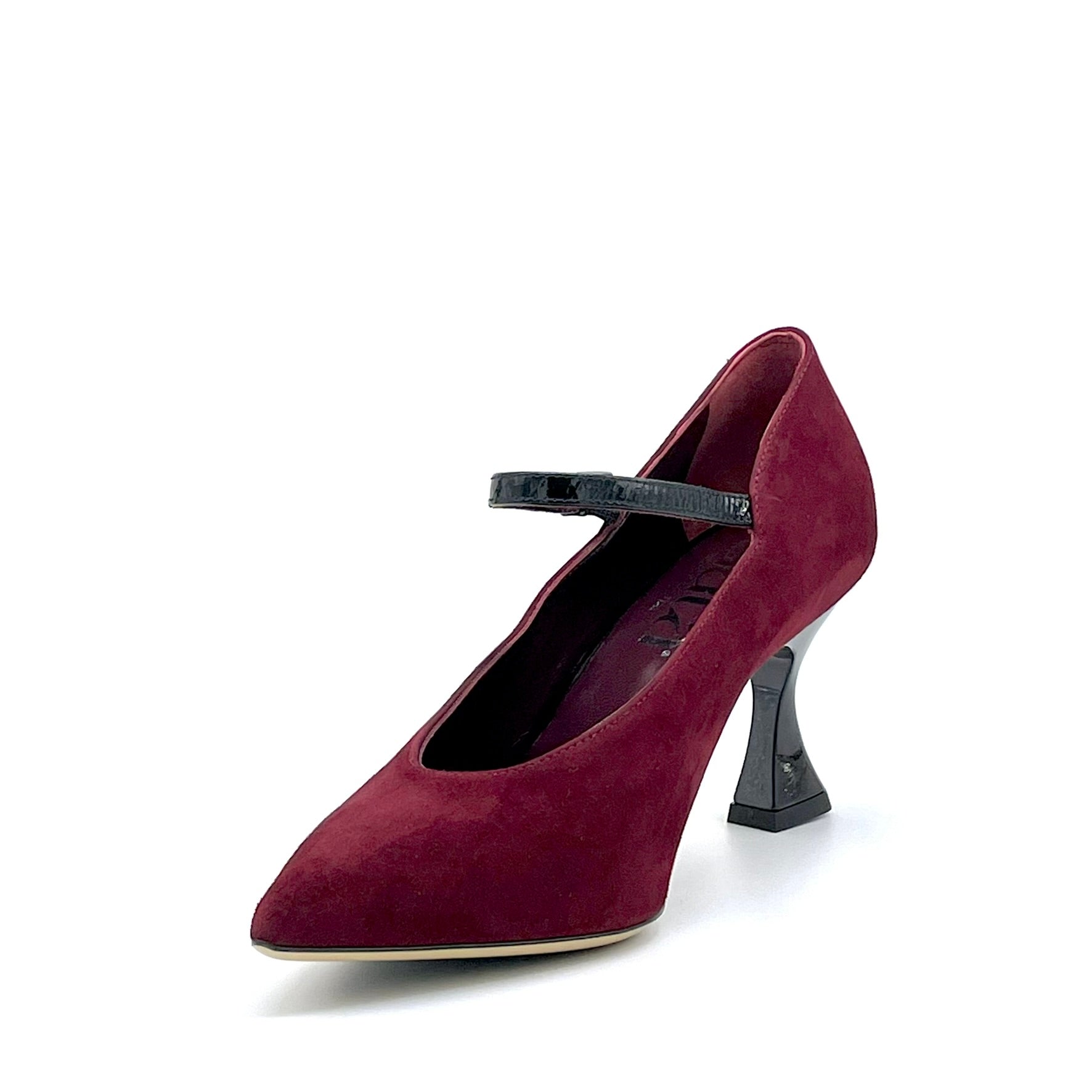 ELATA 55502 mary jane daim bordeaux talon 7,5 cm