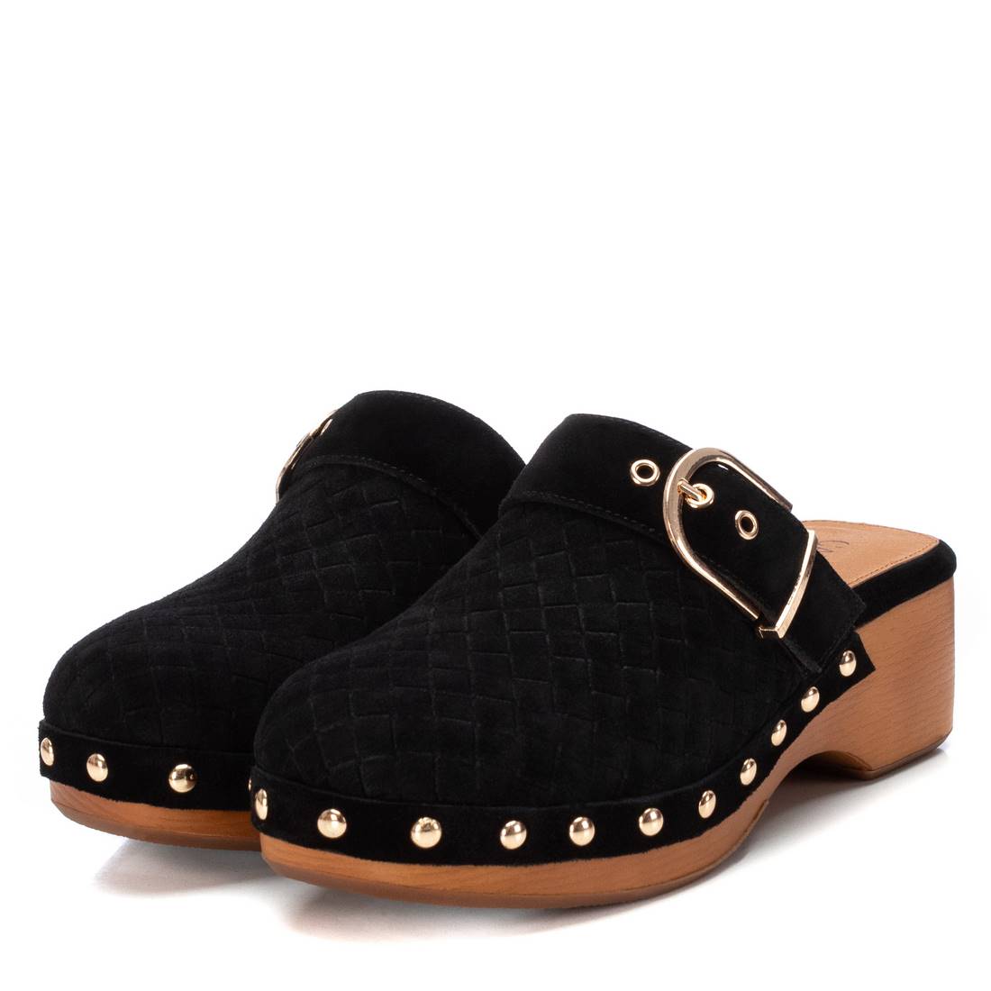 Carmela 16063408 sabot femme noir cuir talon 5 cm