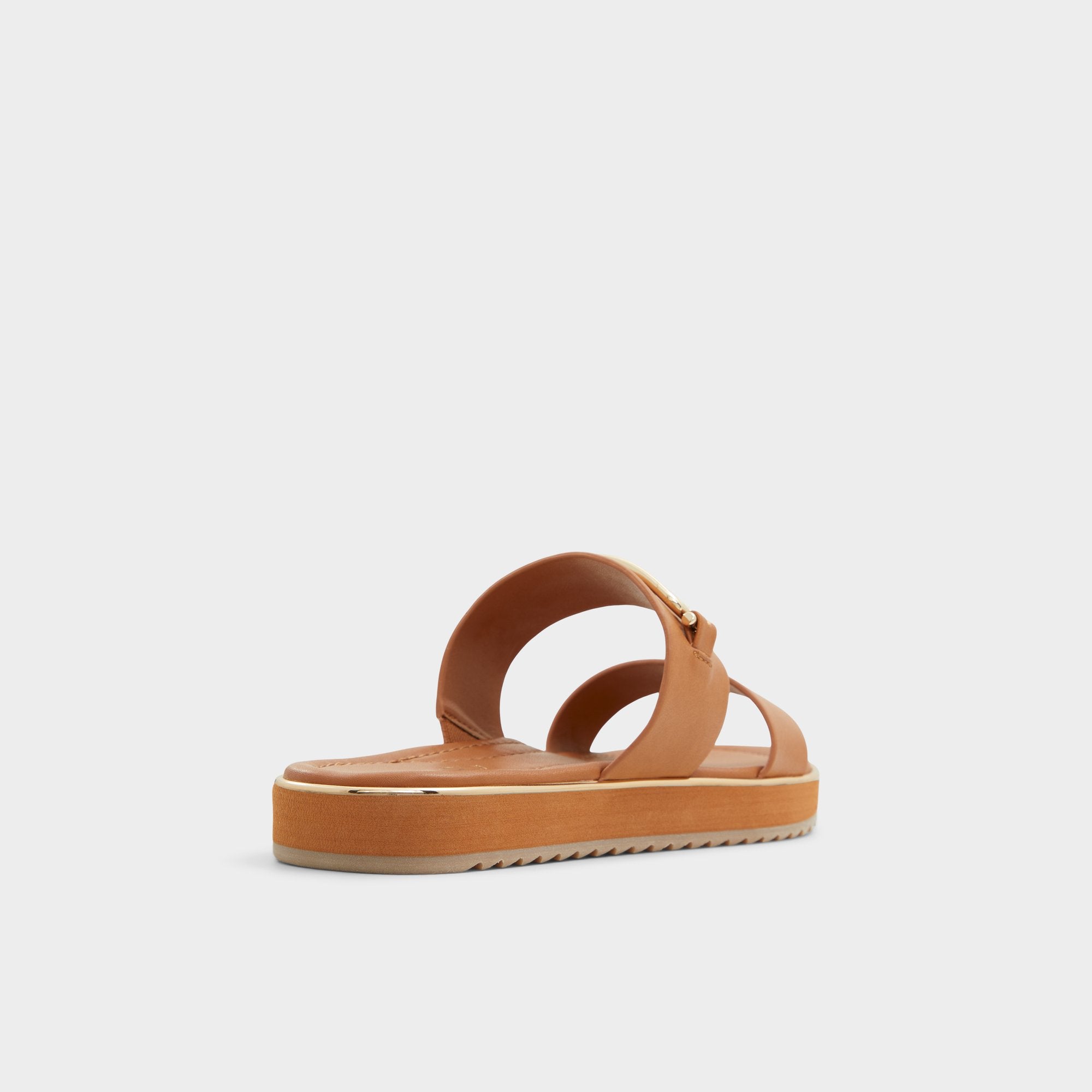 ALDO Lagoon sandales plates marron deux brides