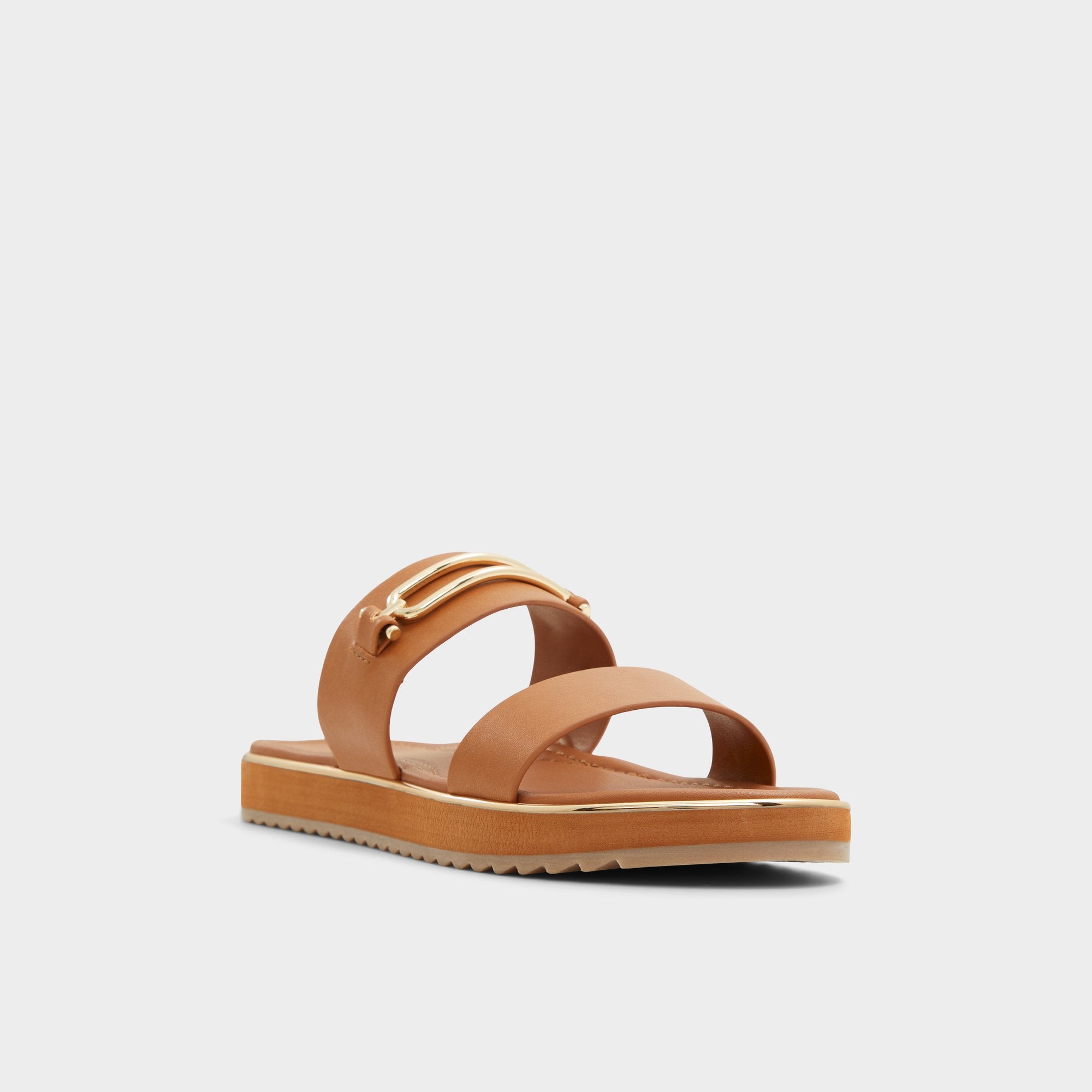 ALDO Lagoon sandales plates marron deux brides
