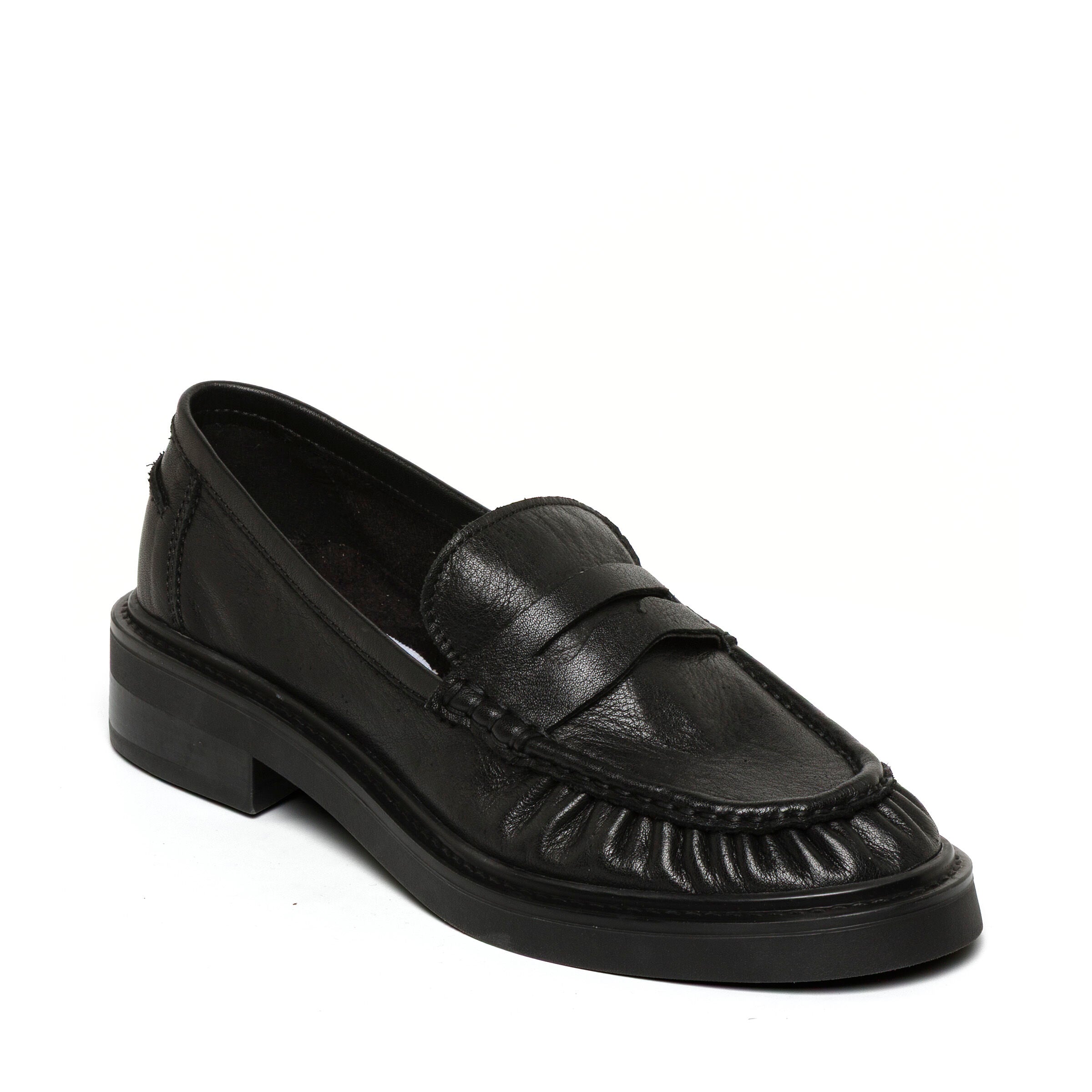 Steve Madden Nadya ballerine cuir noir plate 2 cm