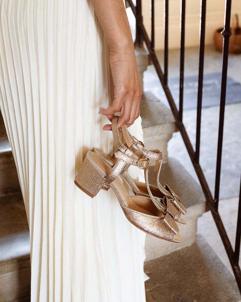 Dessine Moi Un Soulier Charlotte basse champagne sandales plates