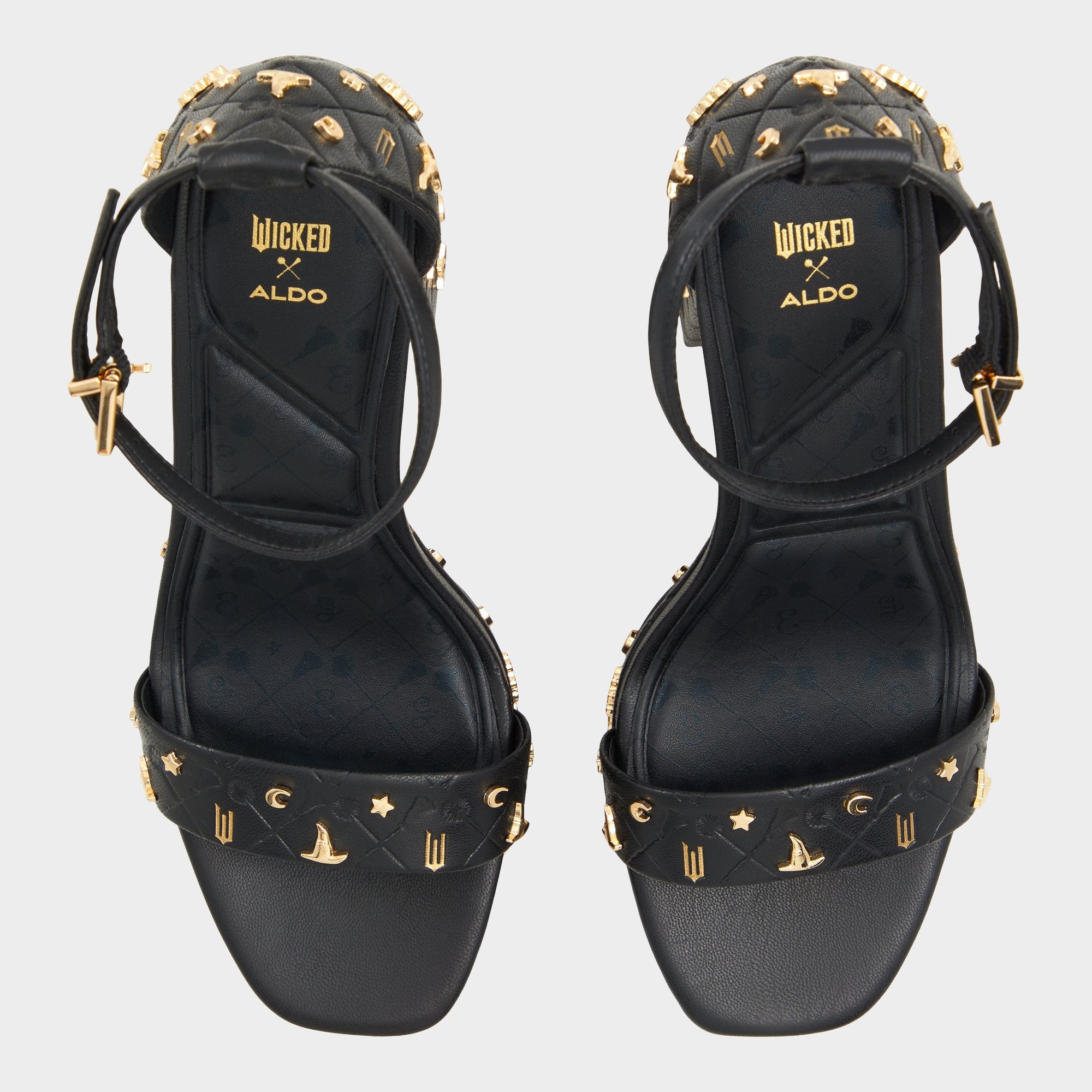 ALDO Takeflight sandales plateforme satin noir