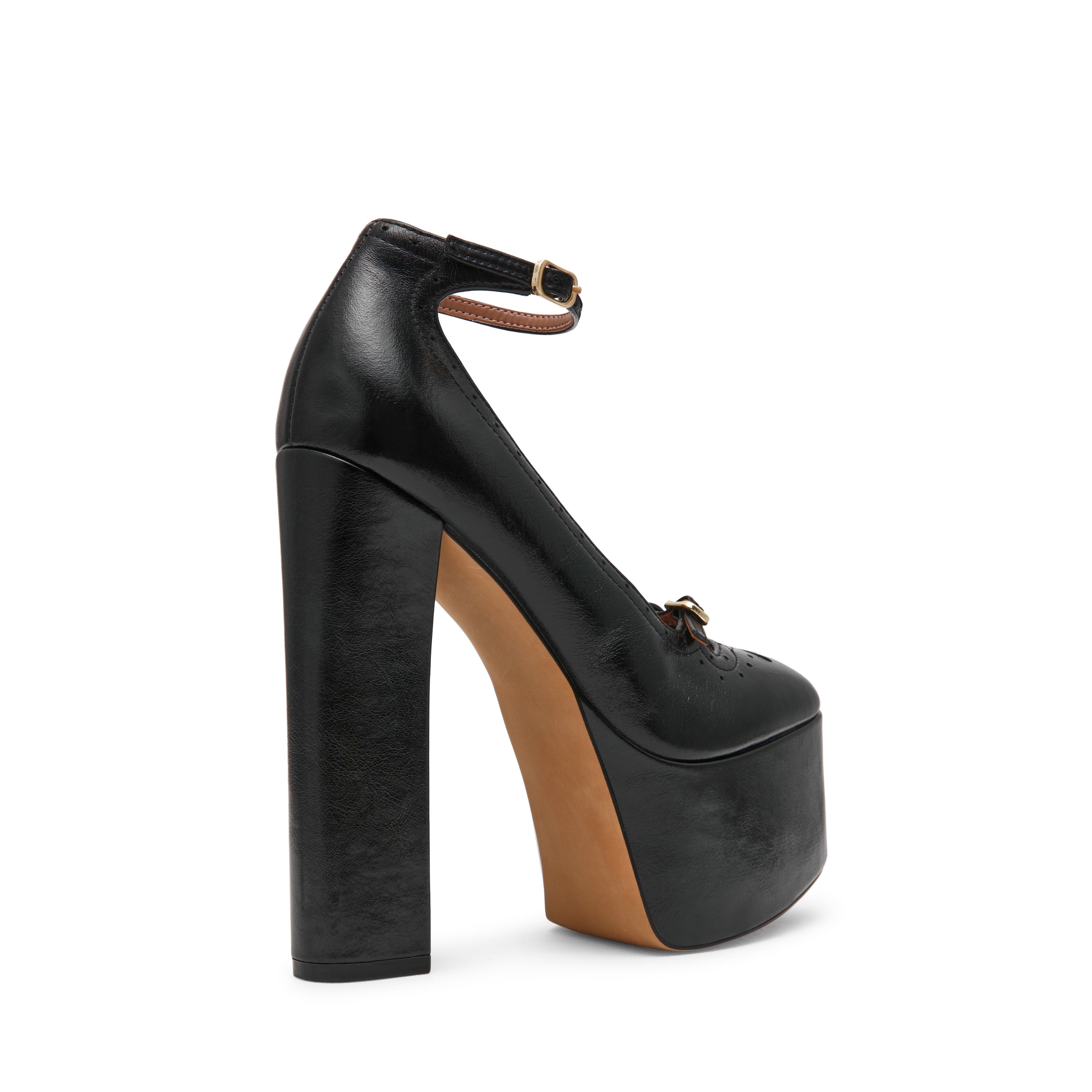 Steve Madden Saxon escarpin noir cuir talon 15 cm
