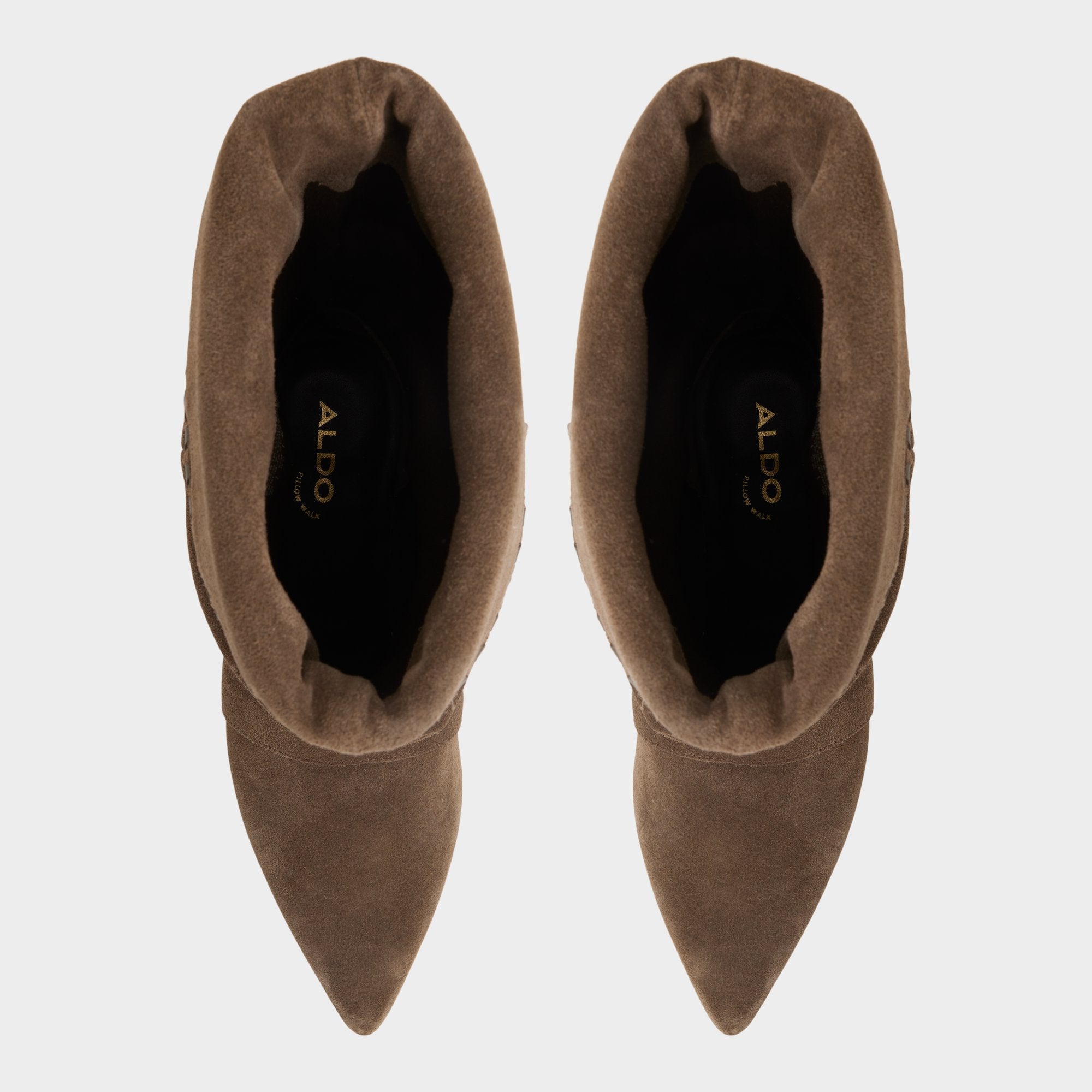 ALDO Bowy bottes daim marron talon kitten western