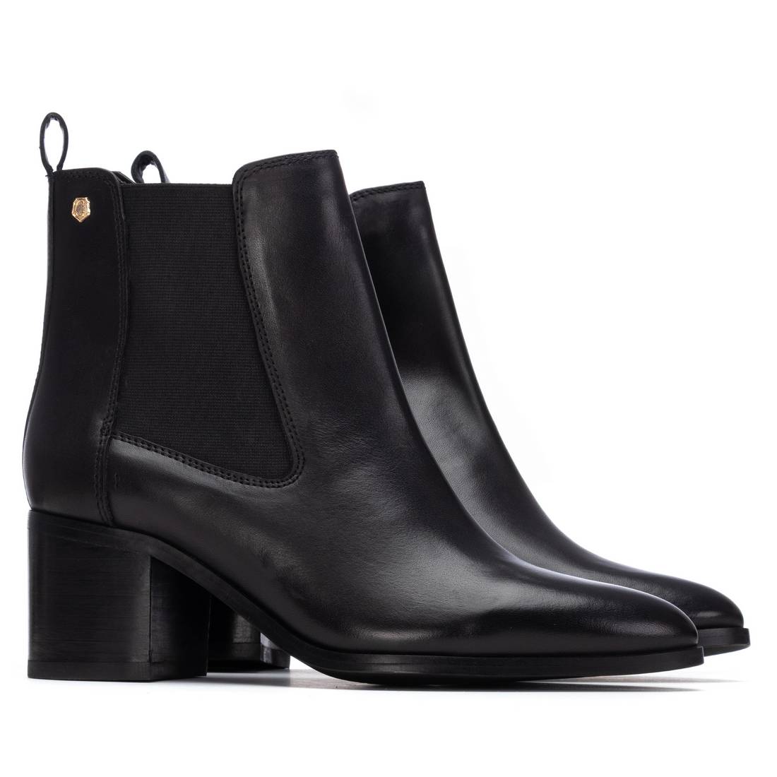 Carmela 16271502 bottines cuir noir zip
