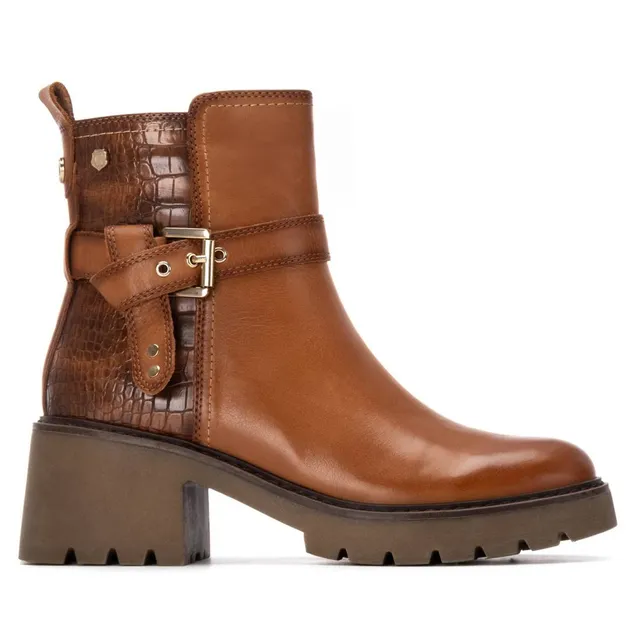 Carmela 16256501 bottine cuir camel à talon moyen