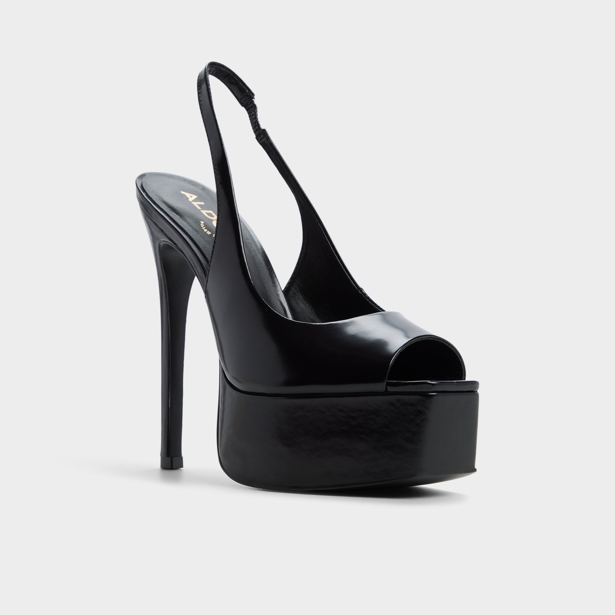 ALDO Thanlinie escarpins noirs plateforme cuir