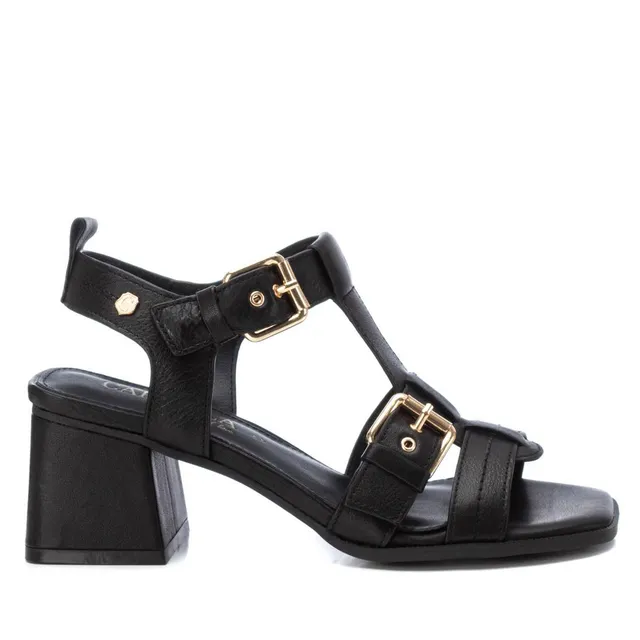 Carmela 16162902 sandales cuir noir talon 6 cm
