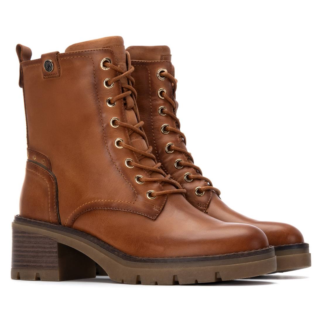 Carmela 16257003 bottine femme cuir camel talon moyen
