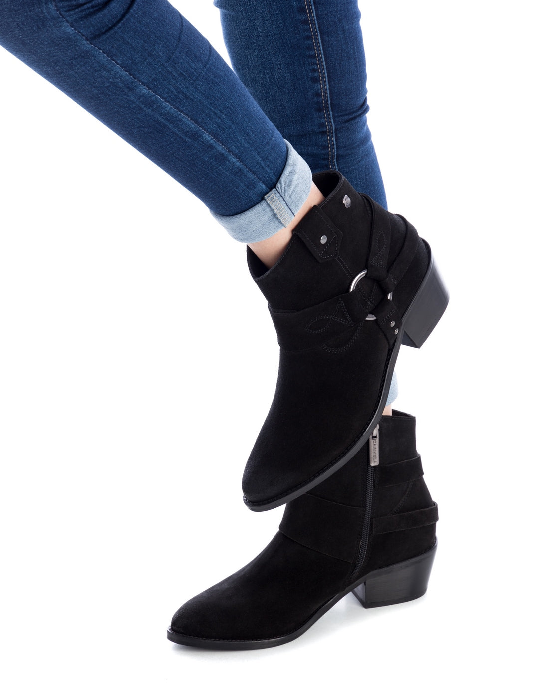 Carmela 16010902 bottine campera noire talon 5 cm