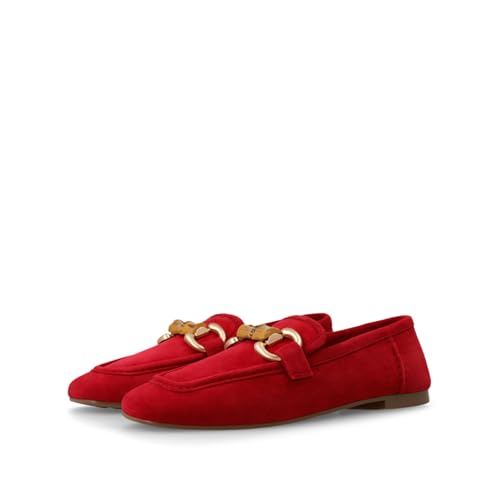 LODI BE5454 mocassins cuir rouges femme