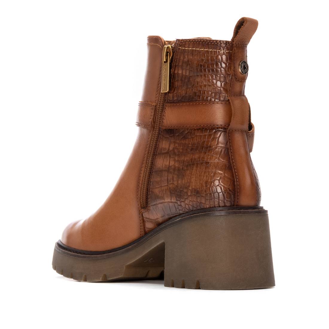 Carmela 16256501 bottine cuir camel à talon moyen