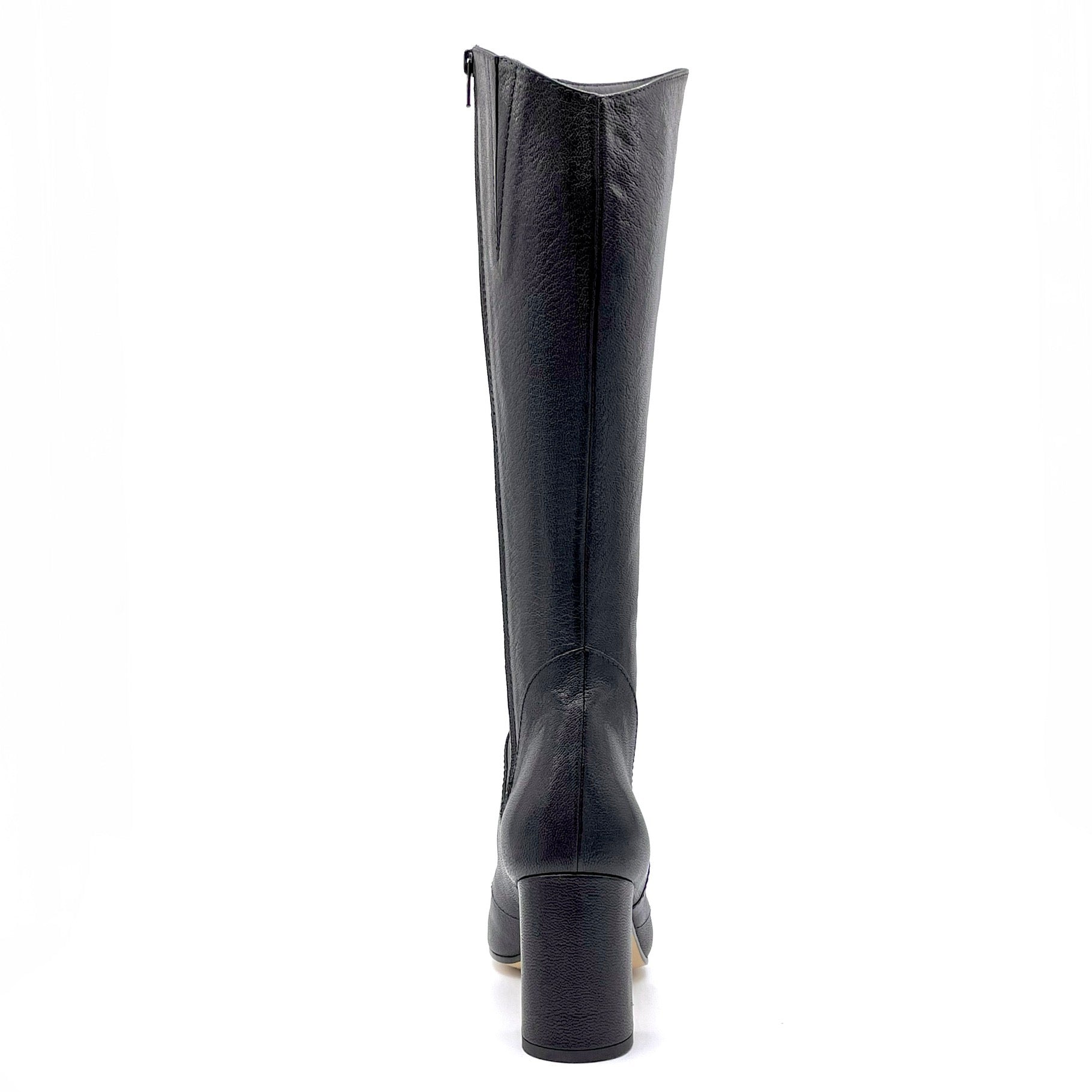 ELATA 51513-2 botte noire cuir talon 7,5 cm