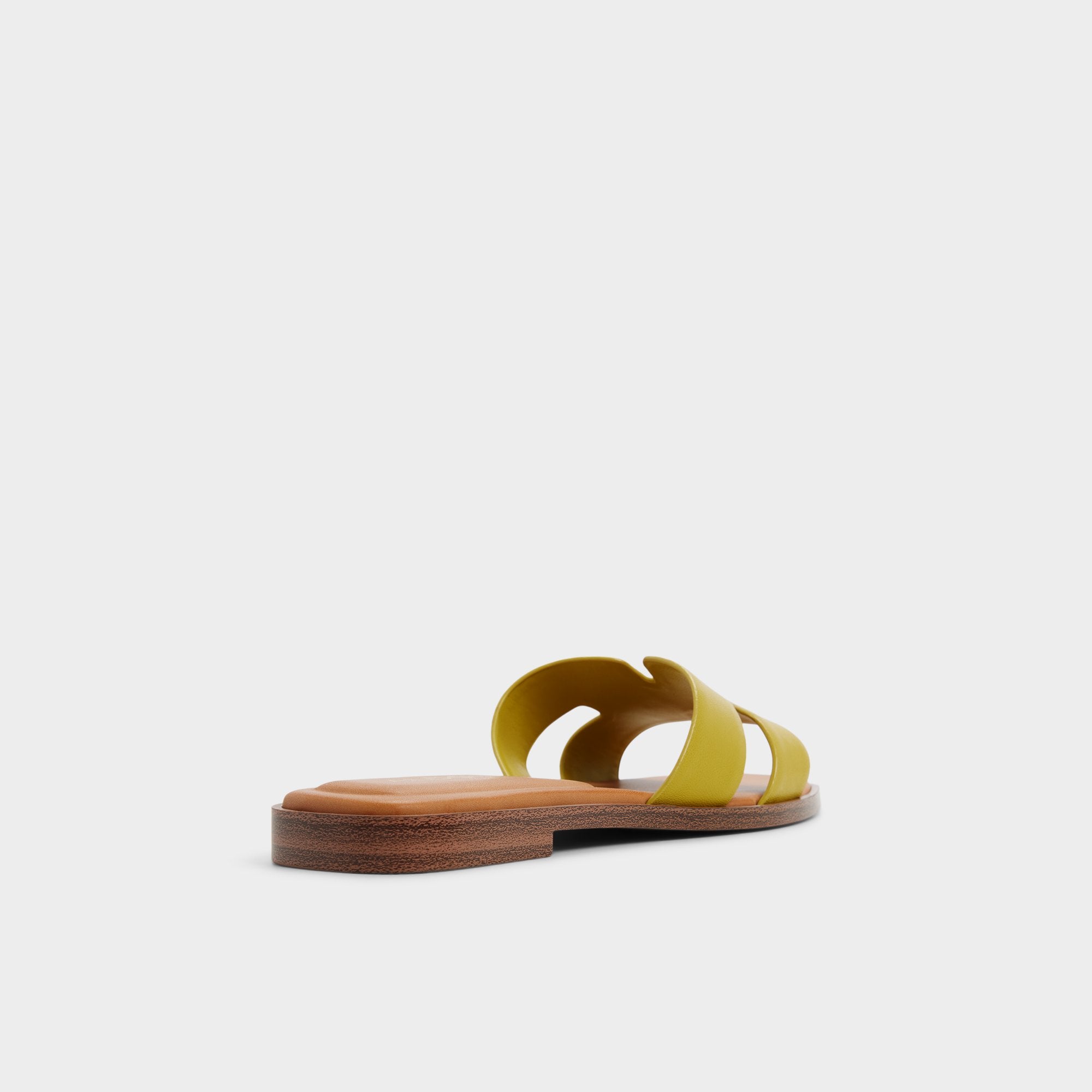 ALDO Itsandal sandale plate jaune moutarde