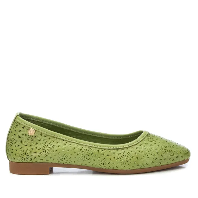 Carmela 16158202 ballerines femme vert cuir ajouré