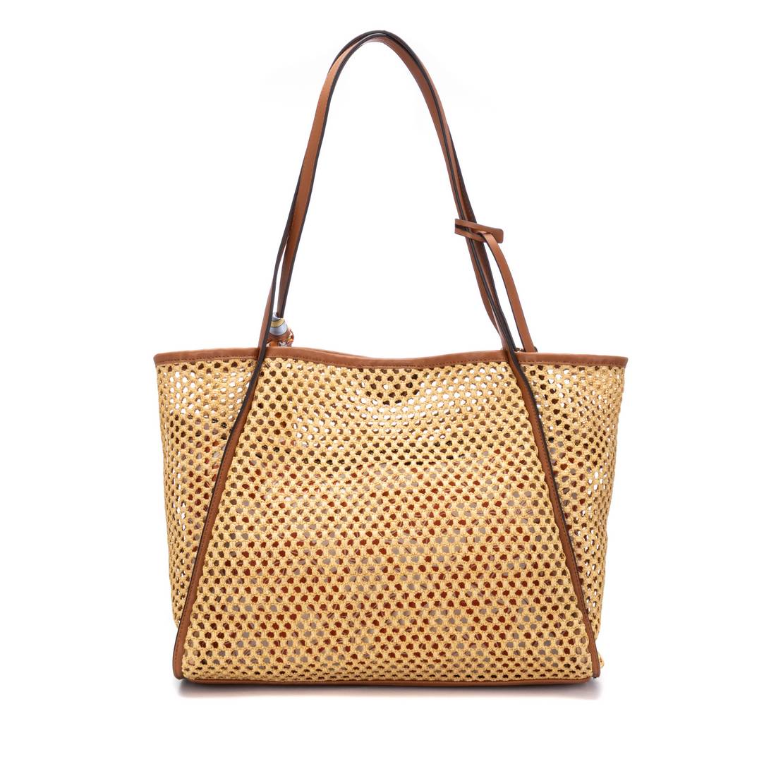 Carmela 18622301 sac épaule effet rafia camel