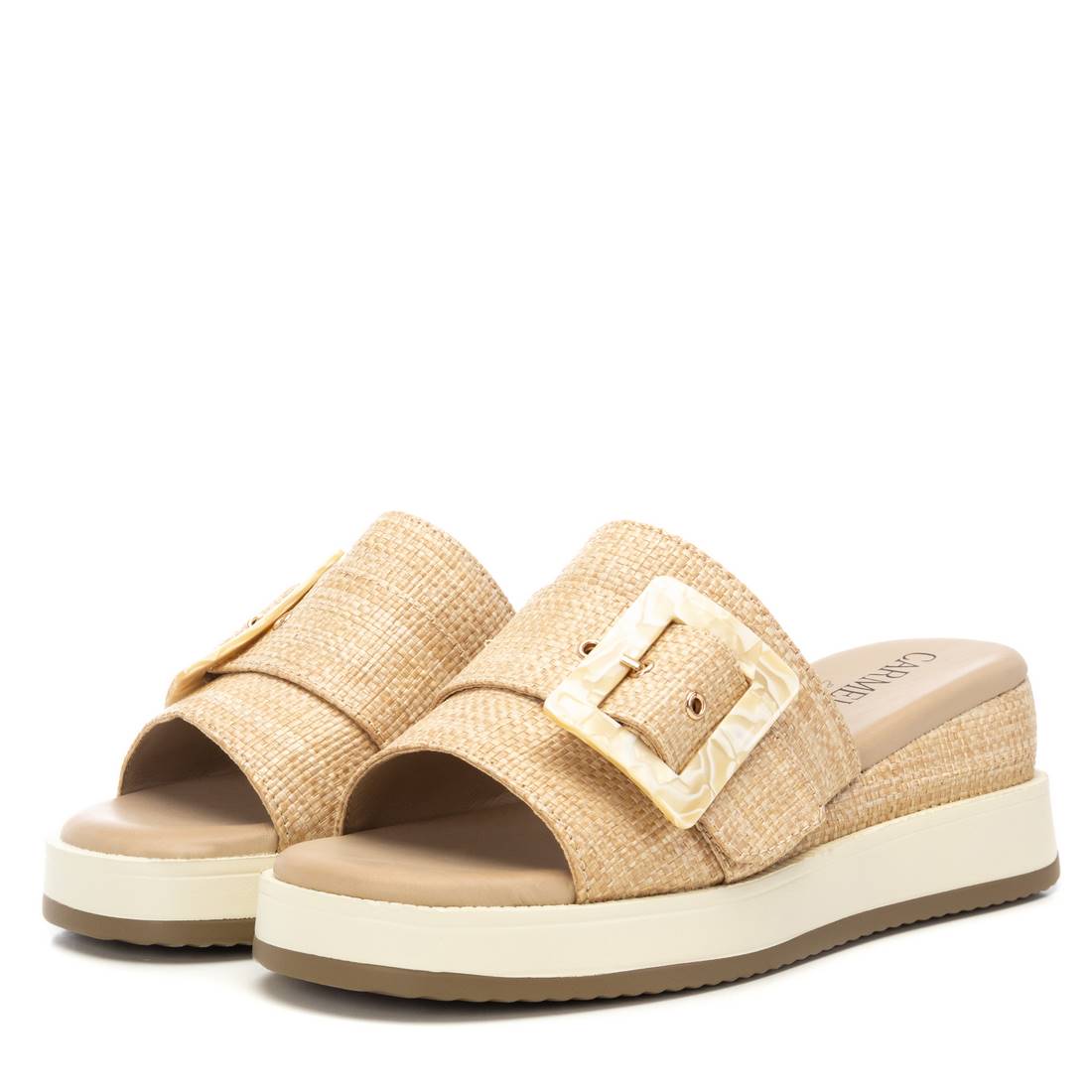 Carmela 16222803 sandales raphia beige compensées 6 cm