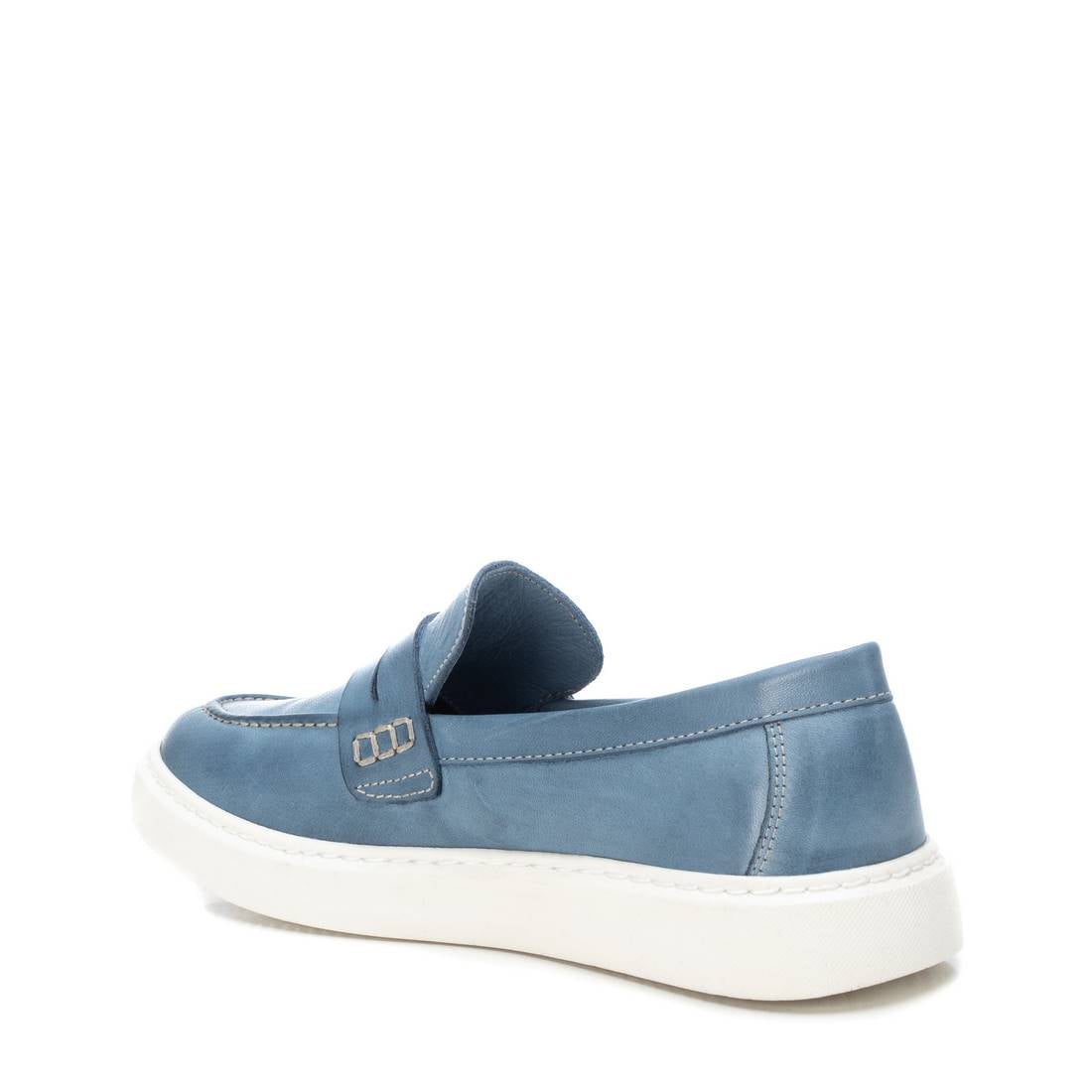 Carmela 16064009 mocassin cuir bleu semelle gomme