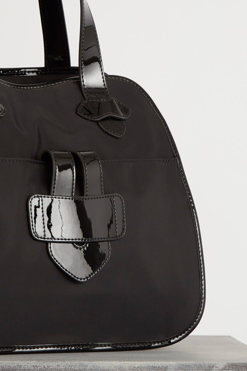 Tila March Zelig cabas nylon cuir noir 31 cm