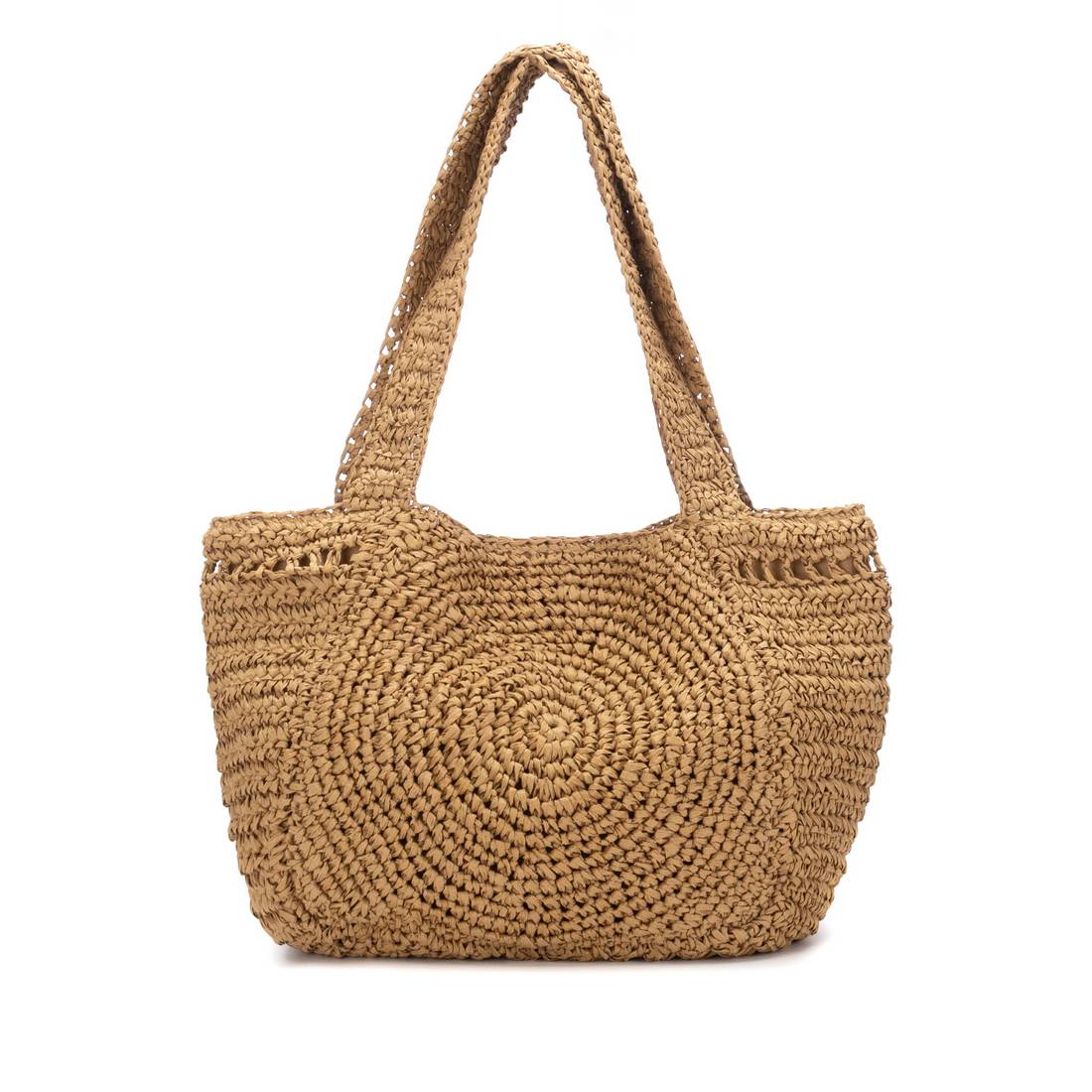 Carmela 18622503 sac épaule effet rafia taupe