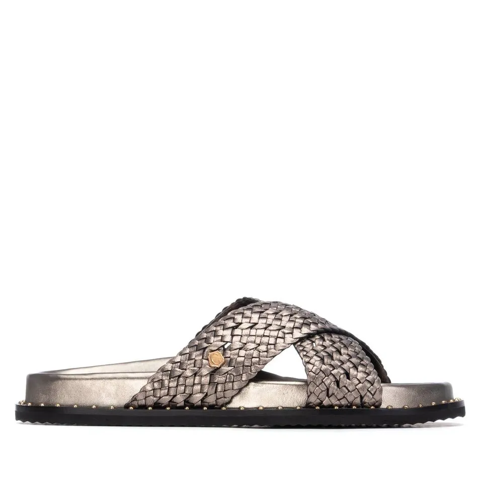 Carmela 16305302 sandale plate cuir gris