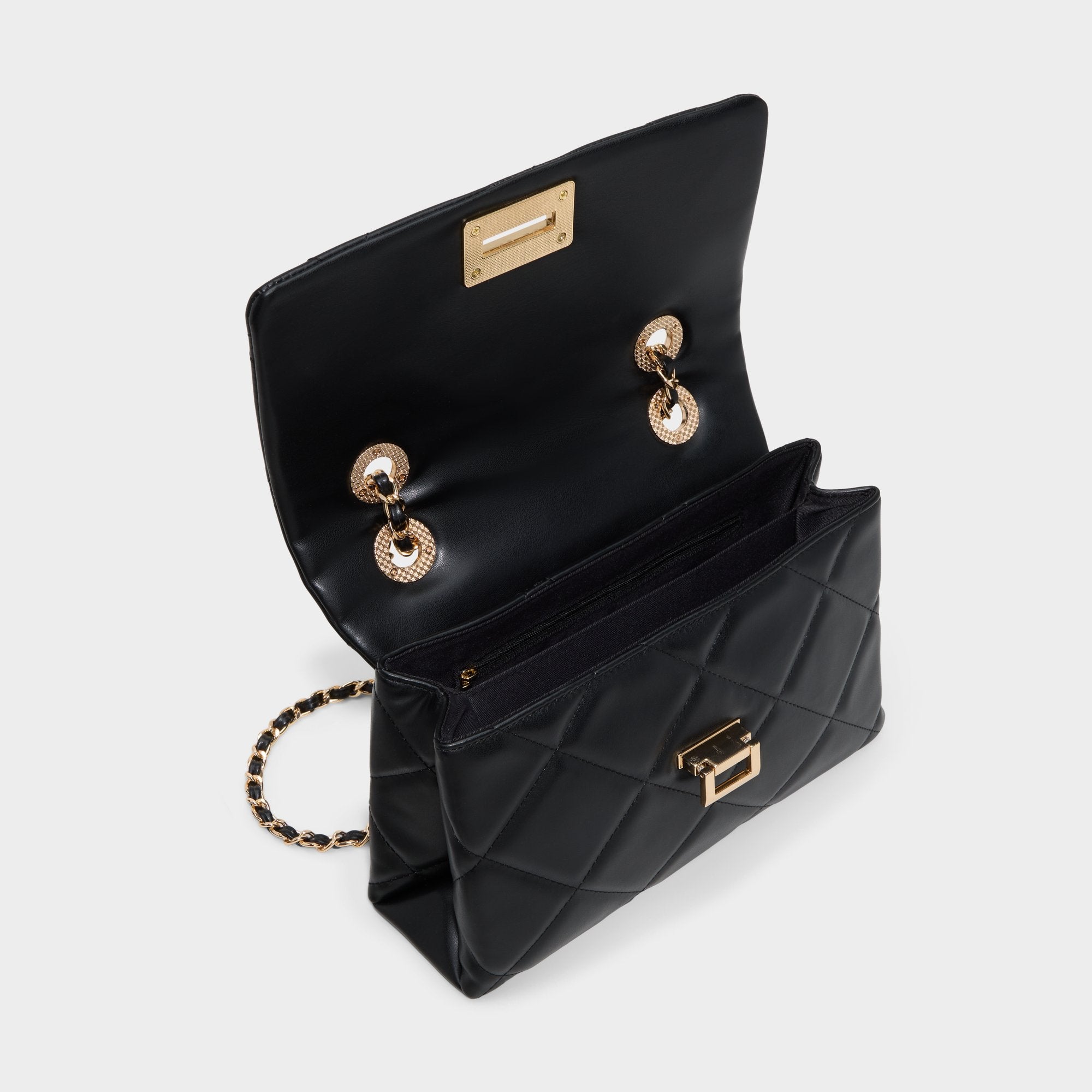 ALDO Goldenshinerr sac bandoulière matelassé noir