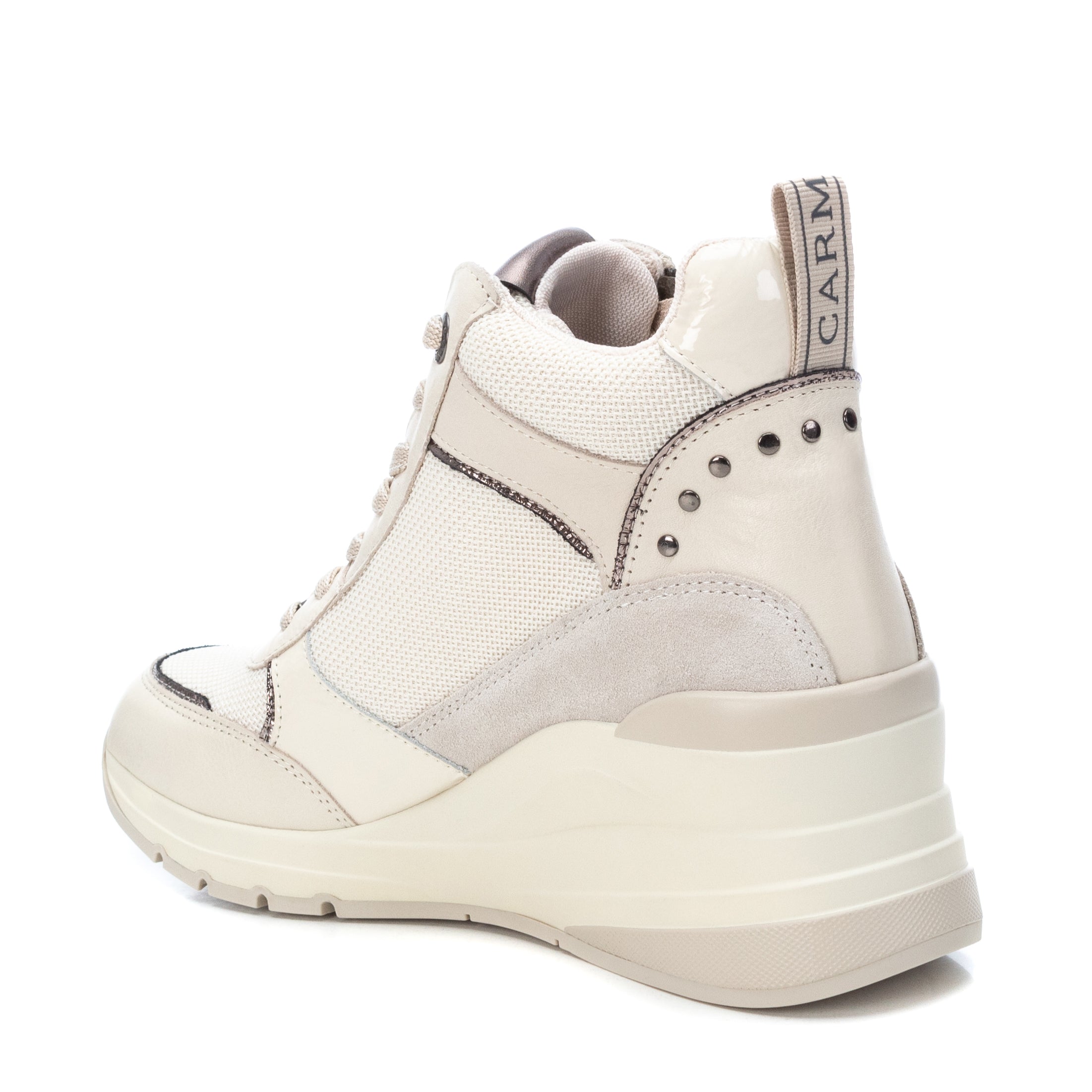 Carmela 16026202 sneakers femme blanc textile compensé