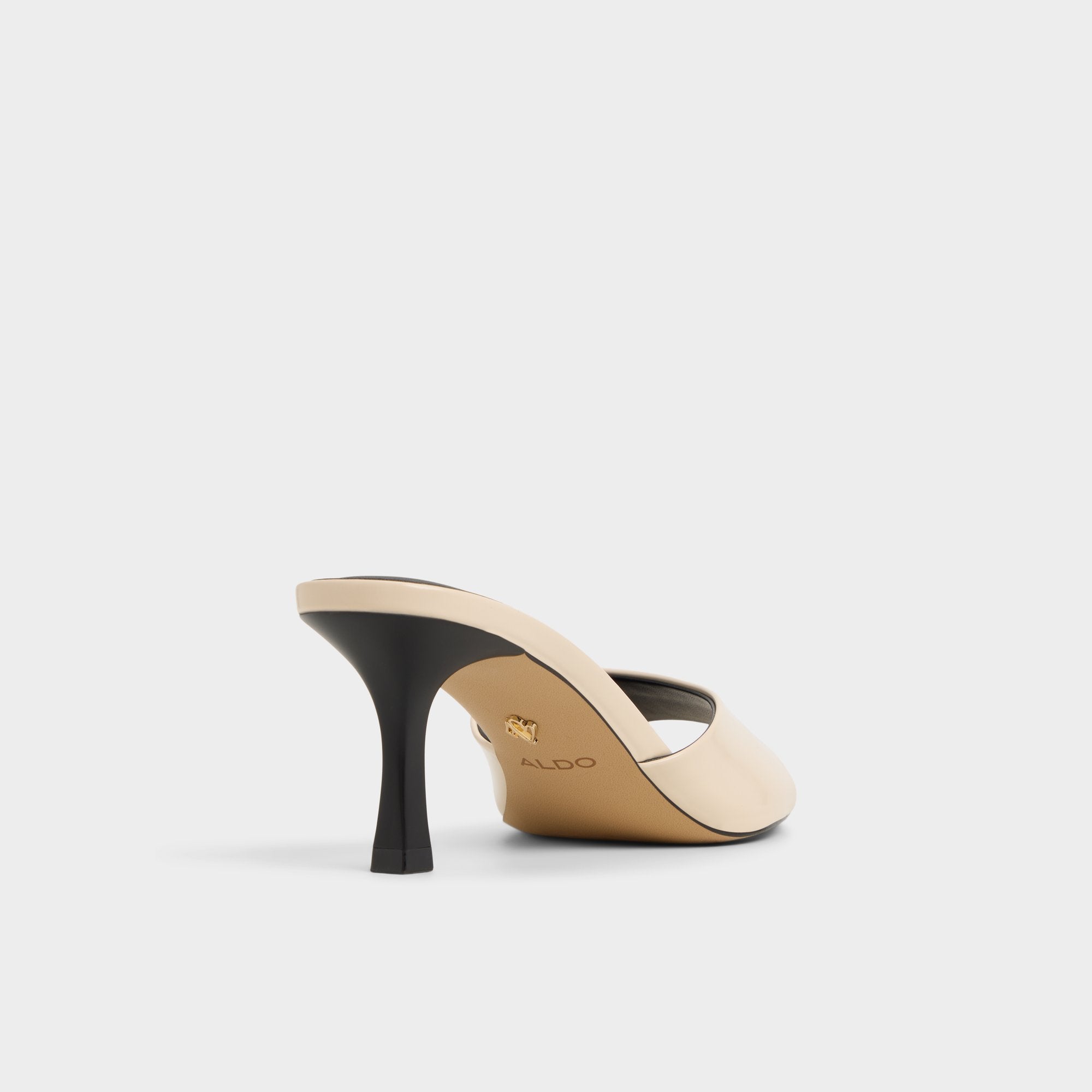 ALDO Annaberaen mule vernie noire petit talon