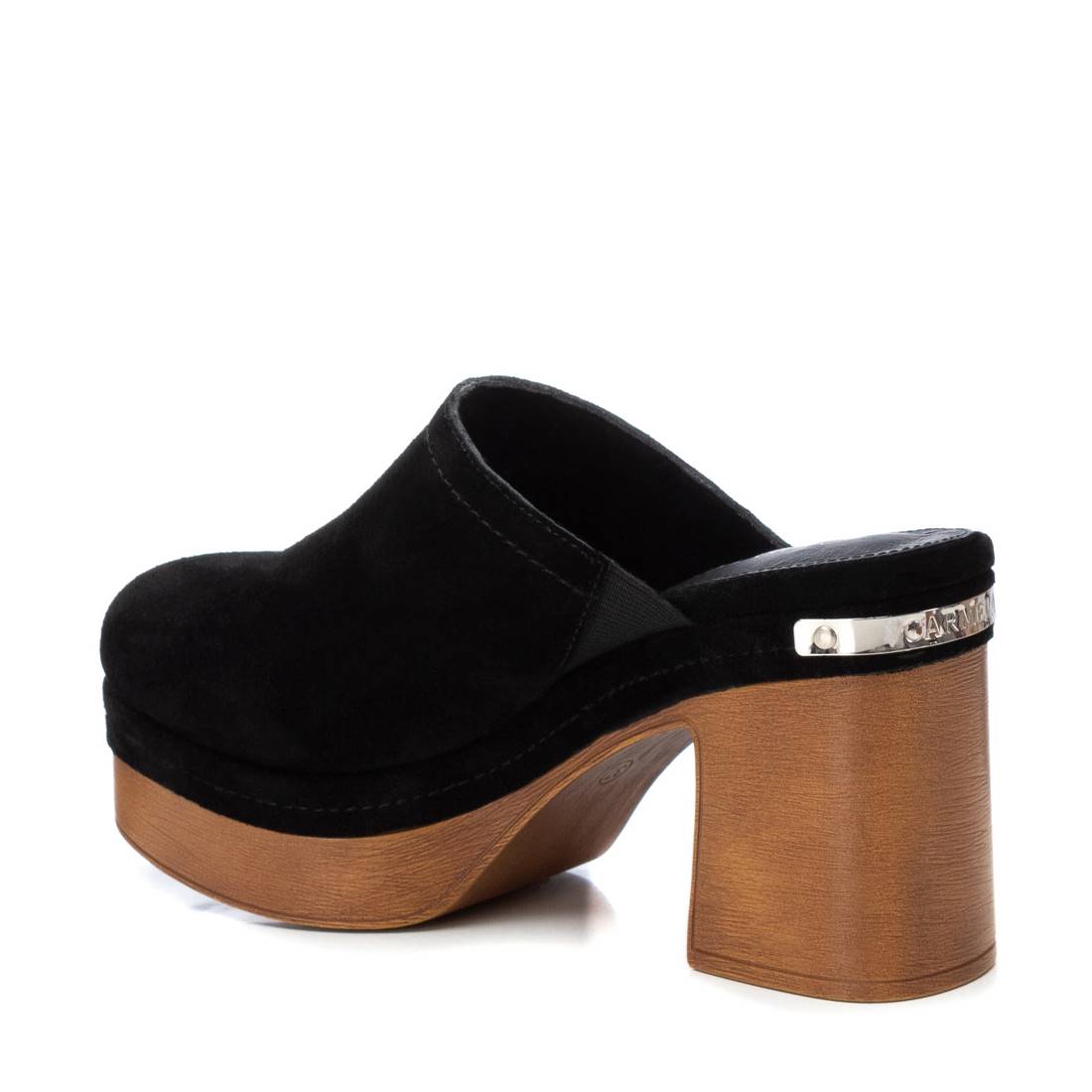 Carmela 16057006 sabots cuir noir talon 10 cm
