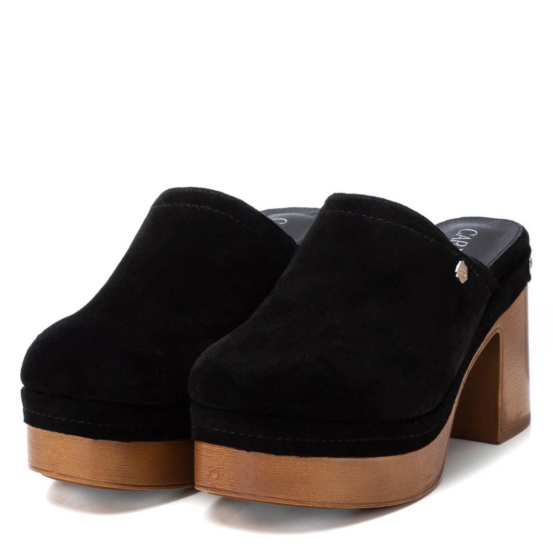 Carmela 16057006 sabots cuir noir talon 10 cm