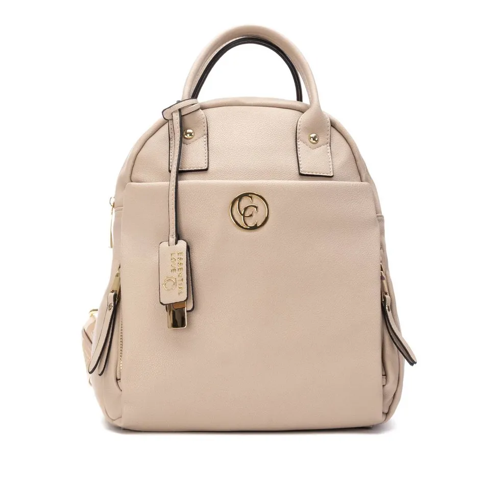 Carmela 18616402 sac à dos beige simili cuir bandoulière