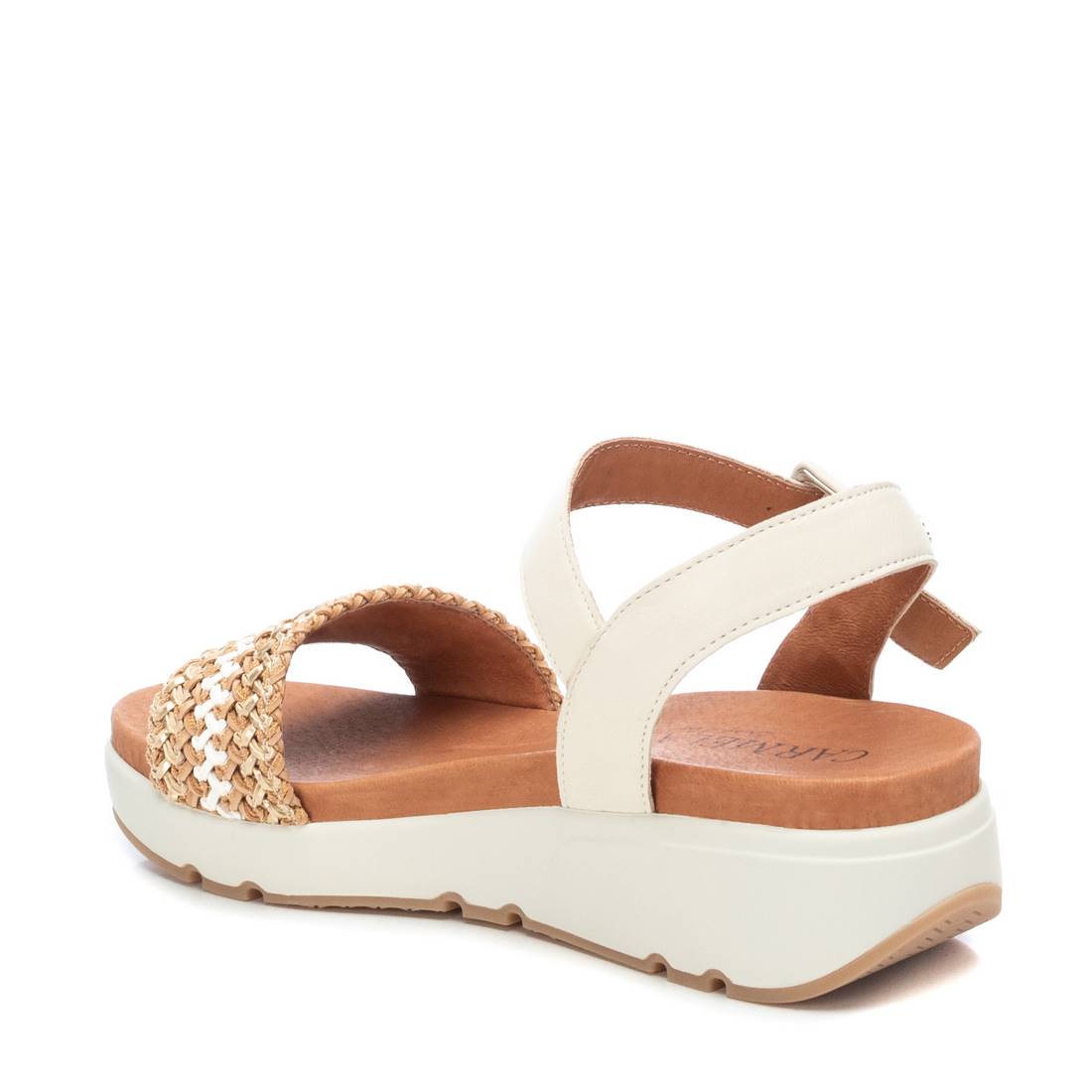 Carmela 16059003 sandale cuir marron plate