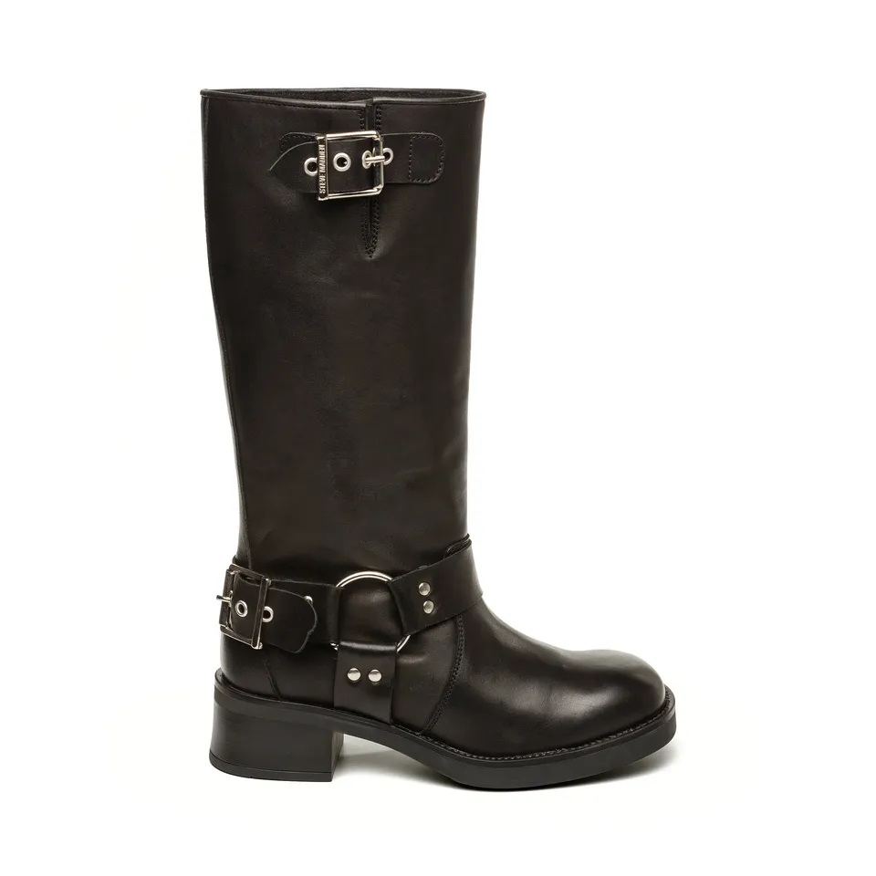Steve Madden Beau bottes cuir noir mi-mollet