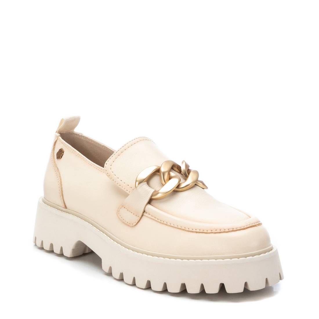 Carmela 16106102 mocassins femme blanc cuir chaîne