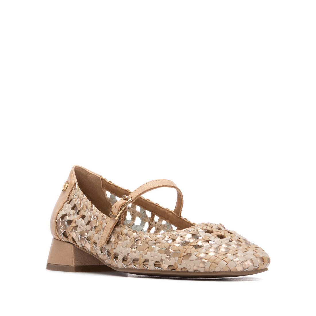 Carmela 16312801 ballerines cuir beige tressé