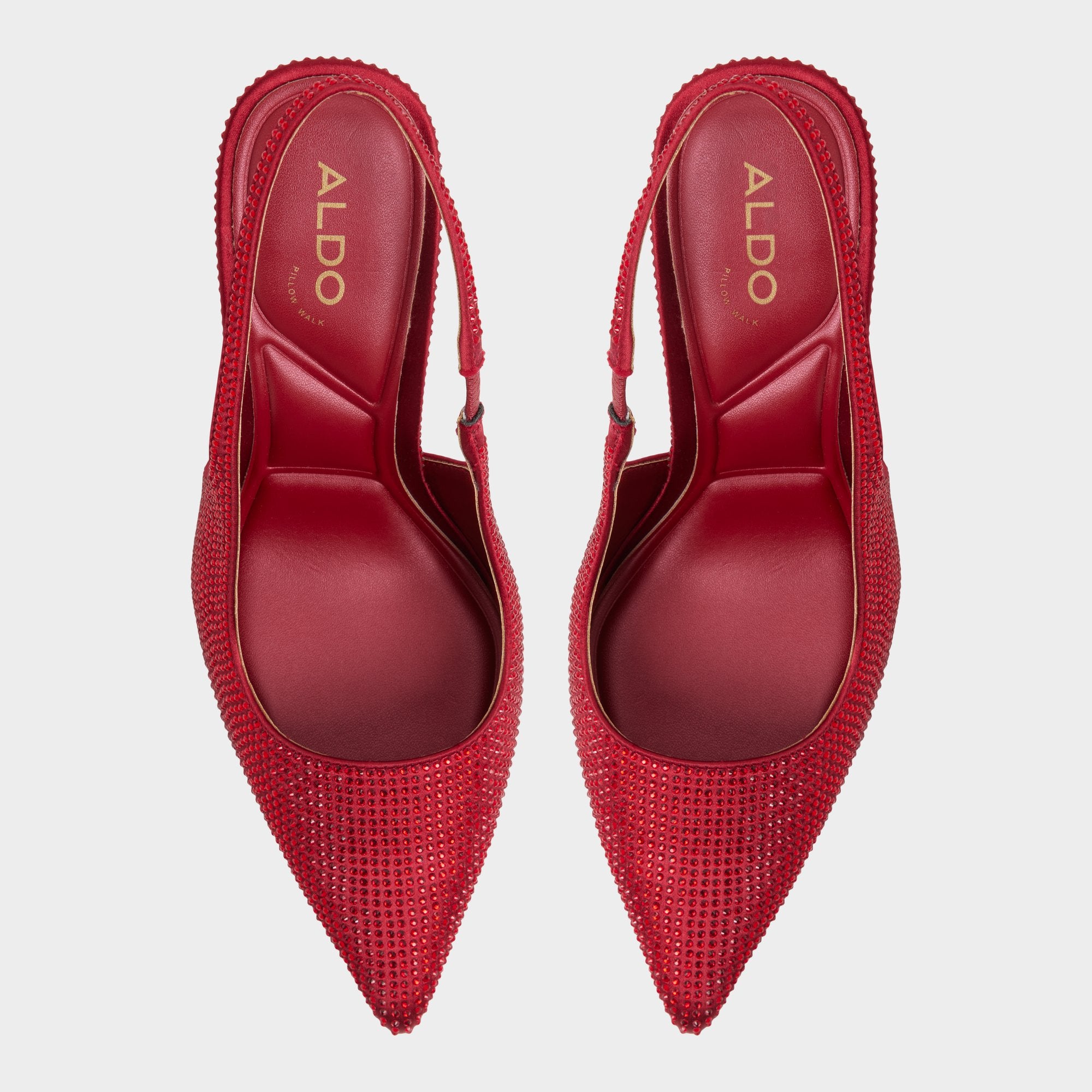 ALDO Lovebloom sandales slingback satin rouge