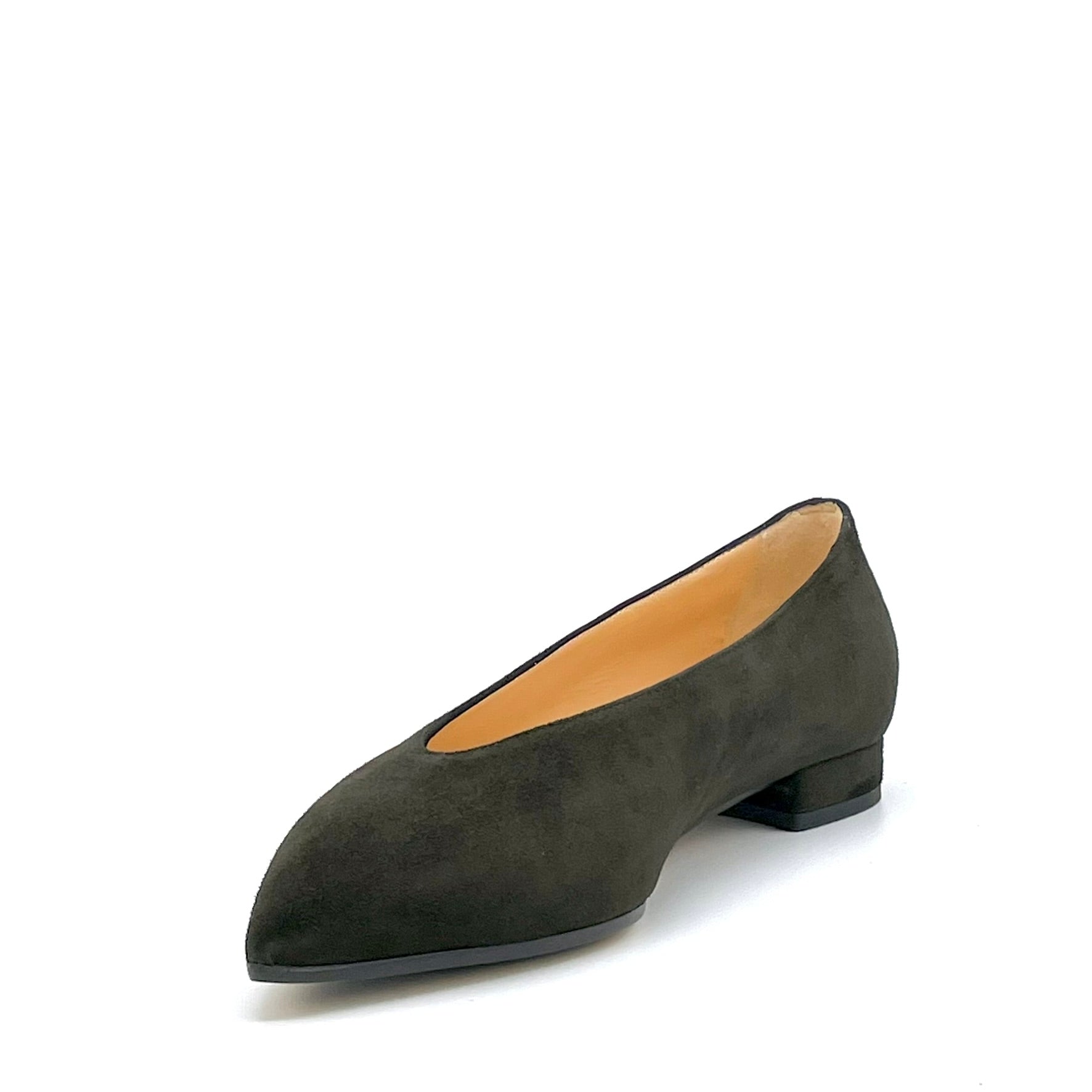 Elata 55511 ballerine daim vert foncé 1 cm