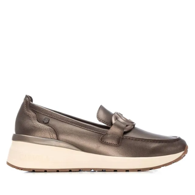 Carmela 16252303 mocassins cuir doré plat