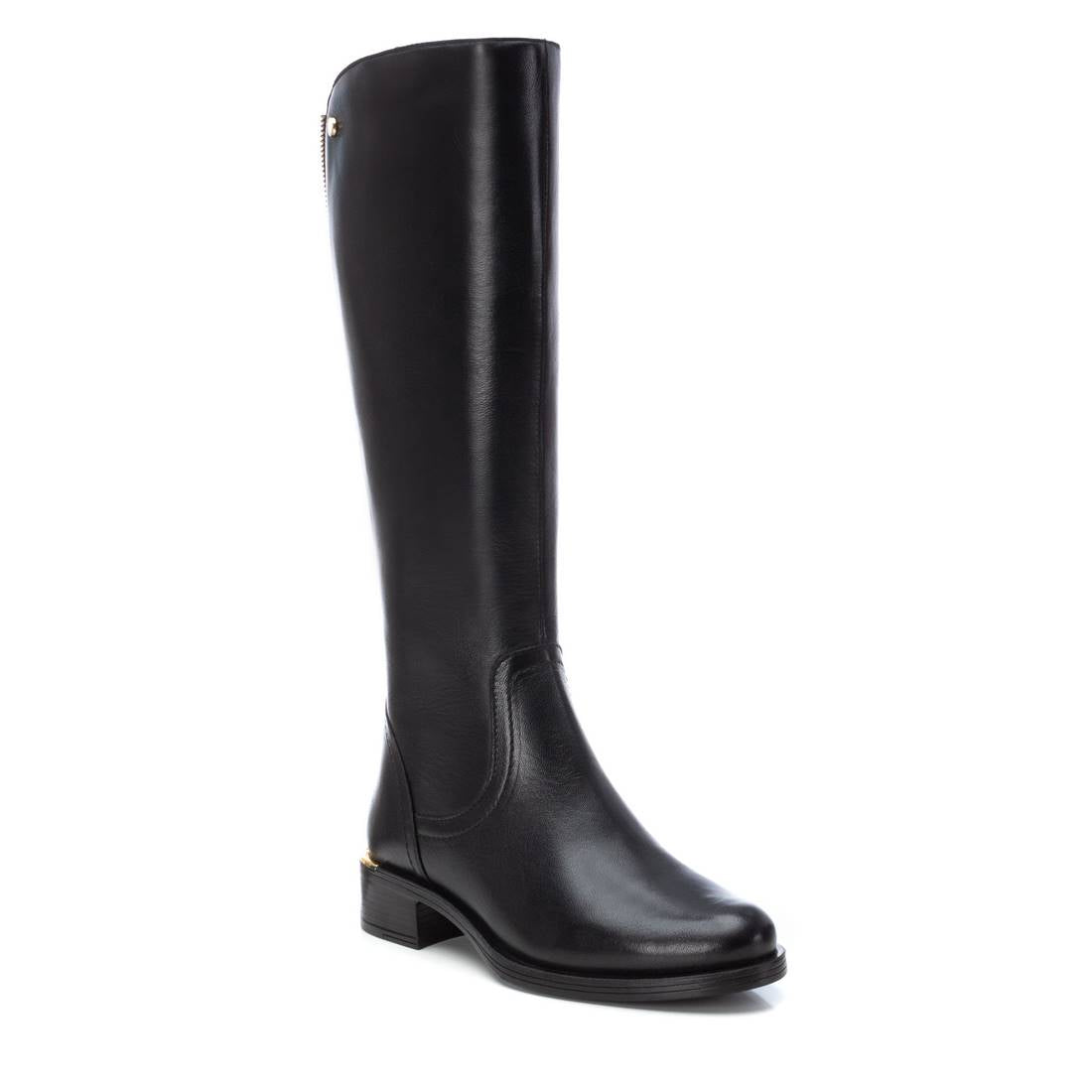 Carmela 16201801 bottes femme noires cuir talon bas
